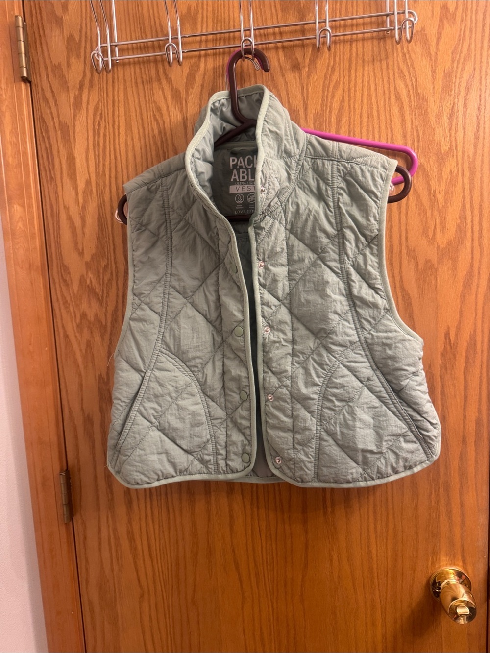 Love Tree Sage Green Quilted Packable Kids Vest